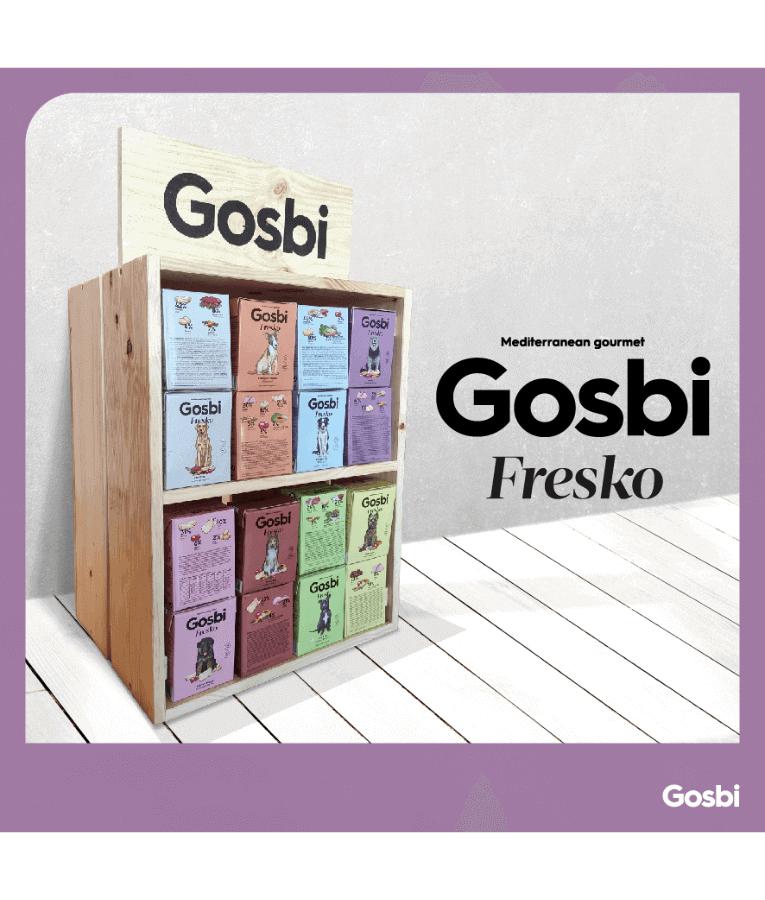 Gosbi - Fresko, Grain-Free Fish and Fruits Adult Complete Wet Dog Food - Hypoallergenic Hair and Skin Support, All Natural 375g