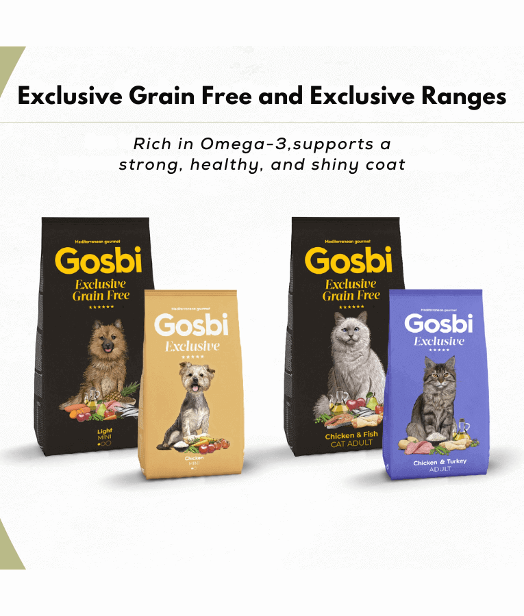 Gosbi - Exclusive, Chicken and Turkey Adult Dry Cat Food – Hair and Skin Support 1.5kg-6kg