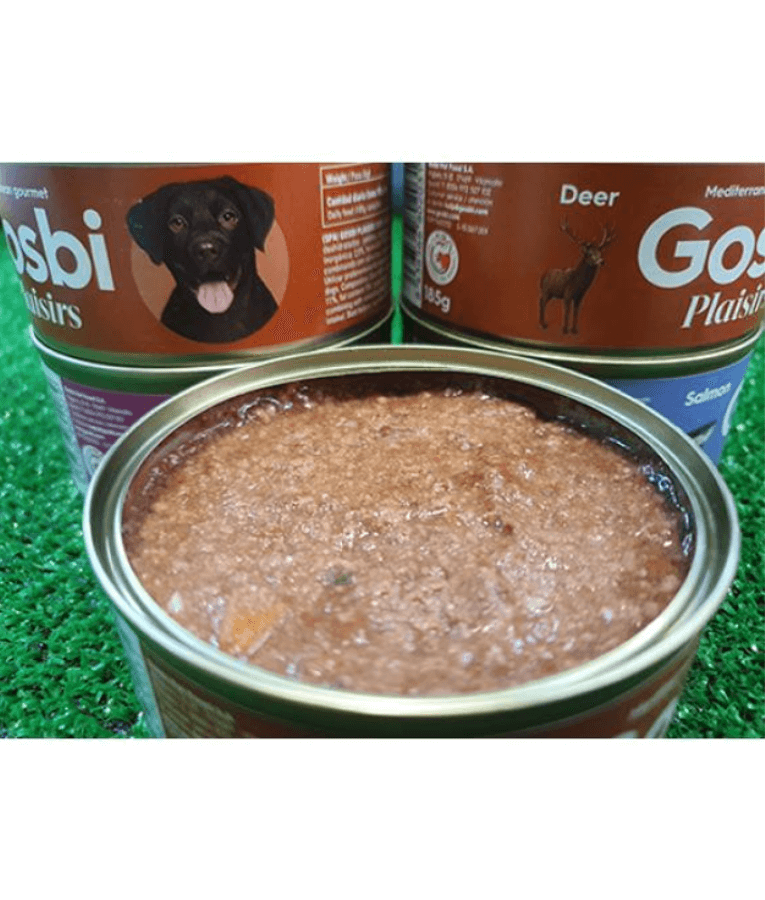 Gosbi - Plaisirs, Grain-Free Deer Complementary Wet Dog Food, Hypoallergenic, Monoprotein, All-Natural For Puppies & Adult Dogs - 150 g