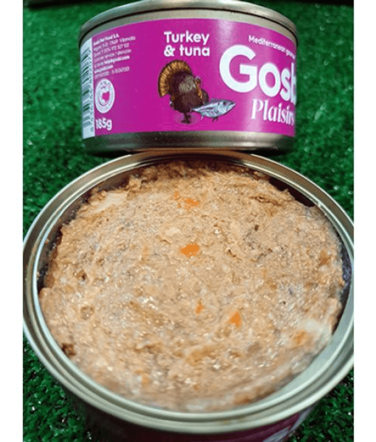 Gosbi - Plaisirs, Grain-Free Turkey & Tuna Adult Complementary Wet Dog Food, Weight Control 150g-400g