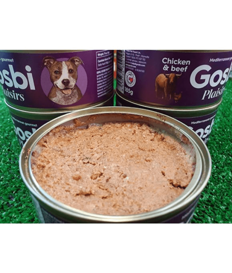 Gosbi - Plaisirs, Grain-Free Chicken & Beef Adult Complementary Wet Dog Food - 150 g