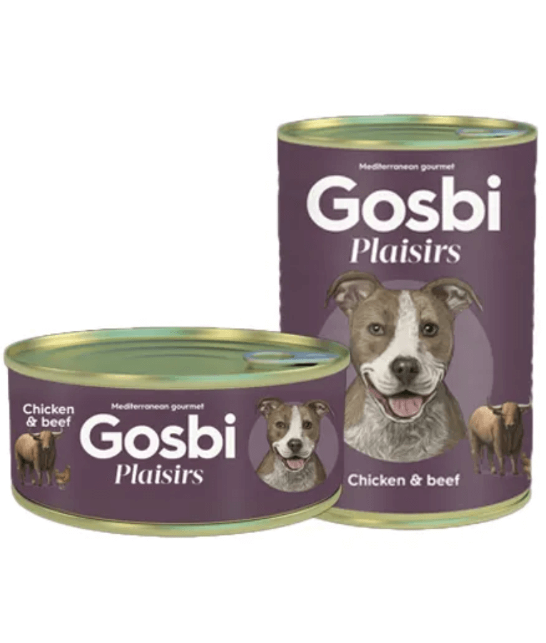 Gosbi - Plaisirs, Grain-Free Chicken & Beef Adult Complementary Wet Dog Food - 150 g