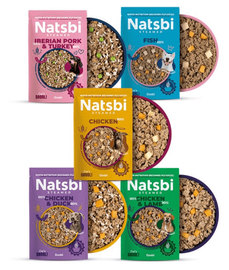 Gosbi - Natsbi Steamed, Fish Fresh Dog Food For Adults and Puppies – Grain-Free, All Natural Meal 200g-500g