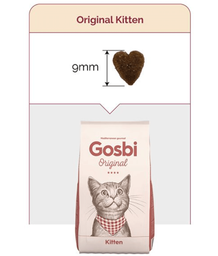 Gosbi - Original, Chicken, Salmon, and Tuna Kitten Dry Cat Food – Growth Formula 1kg-3kg