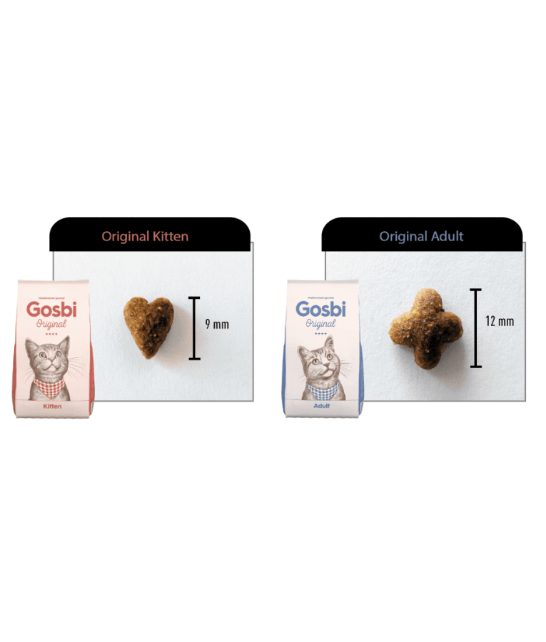 Gosbi - Original, Chicken, Salmon, and Tuna Kitten Dry Cat Food – Growth Formula 1kg-3kg