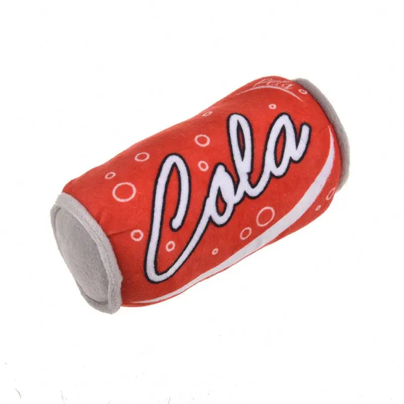 BJQ170 Custom Eco-Friendly Cartoon Stuffed Cola Squeakie Can Pet Chew Toys Multi-colored Paw