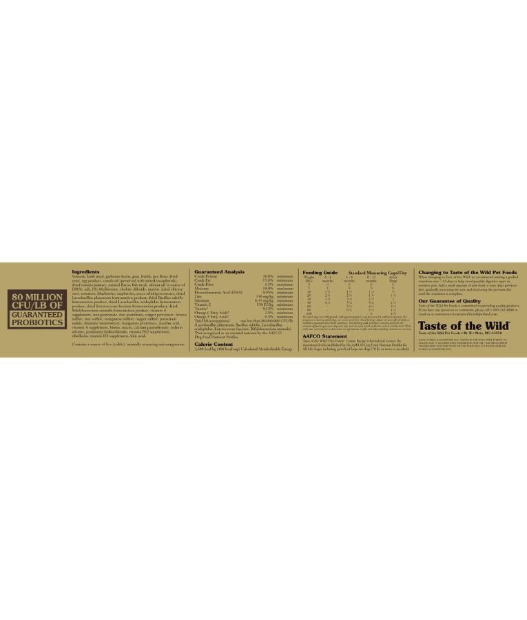 Taste Of The Wild - Pine Forest Formula - Venison & Legumes - Grain Free Dry Dog Food - 12.2kg