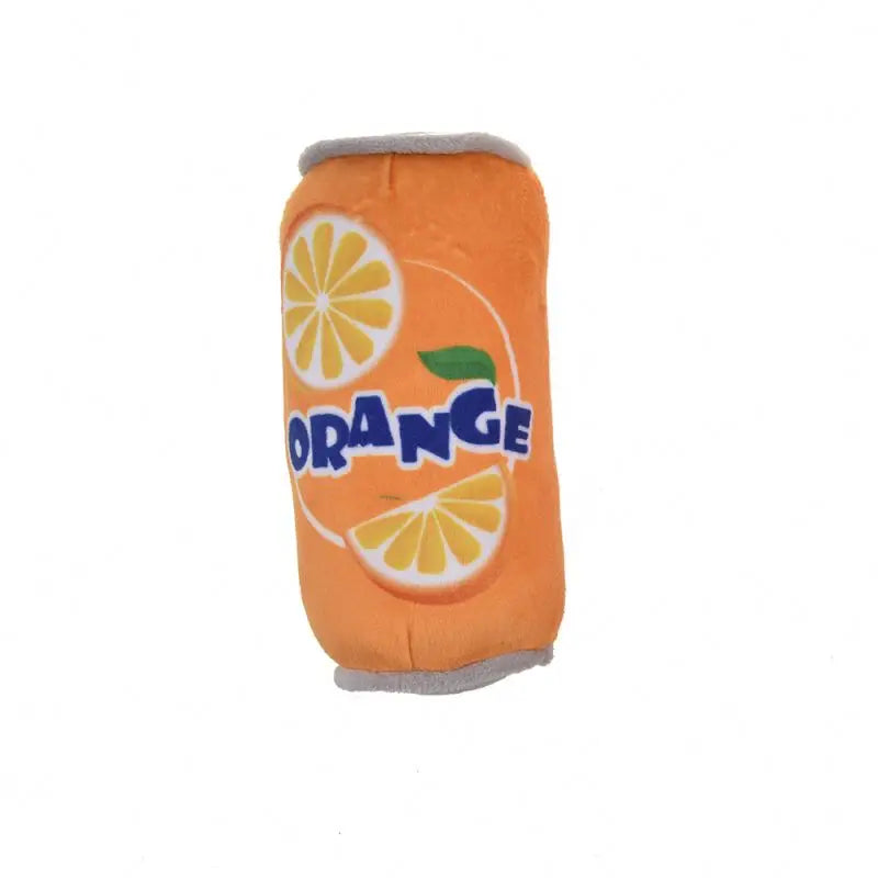 BJQ170 Custom Eco-Friendly Cartoon Stuffed Cola Squeakie Can Pet Chew Toys Multi-colored Paw