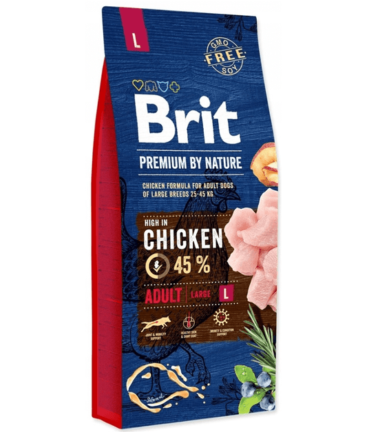 Brit Premium - By Nature Chicken, Joint Support, Adult Large Breed Dry Dog Food - 3kg - 15kg