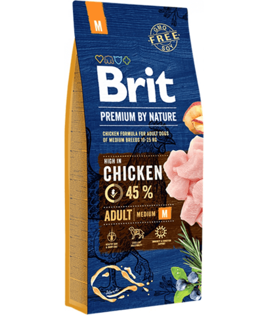 Brit Premium - By Nature Adult Chicken, Joint Support, Adult Medium Breed Dry Dog Food - 3kg - 15kg