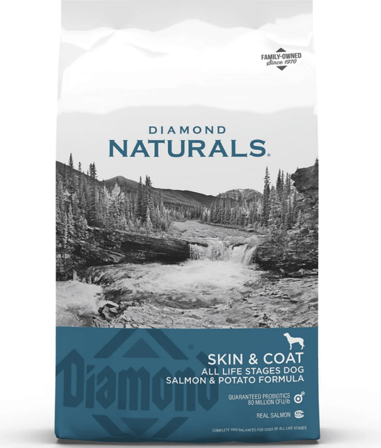 Diamond Naturals - Skin & Coat, For Medium and Large Breeds, All Life Stages Dry Dog Food,  With Salmon - 2Kg, 13.6Kg