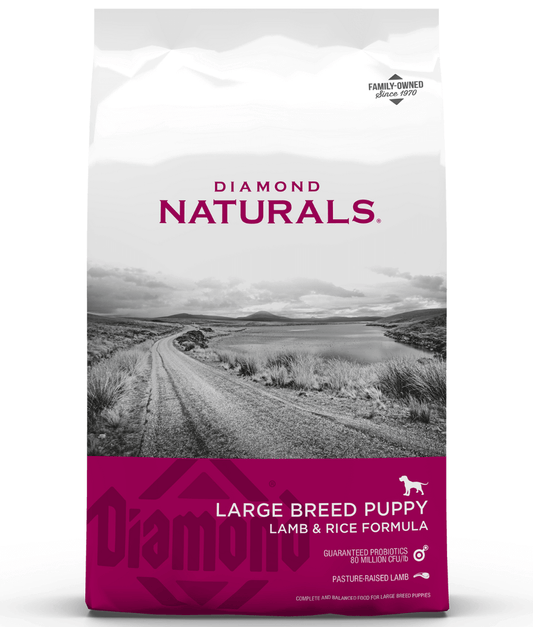 Diamond Naturals - Large Breed Puppy Dry Dog Food, With Lamb - 15kg