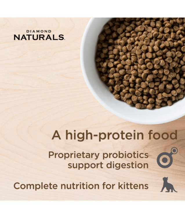 Diamond Naturals – Indoor Kitten & Nursing Mother Cat Food with Chicken – 3kg