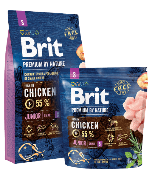 Brit Premium - By Nature Junior Chicken, Joint Support, Junior Small Breed Dry Dog Food - 3kg - 8kg
