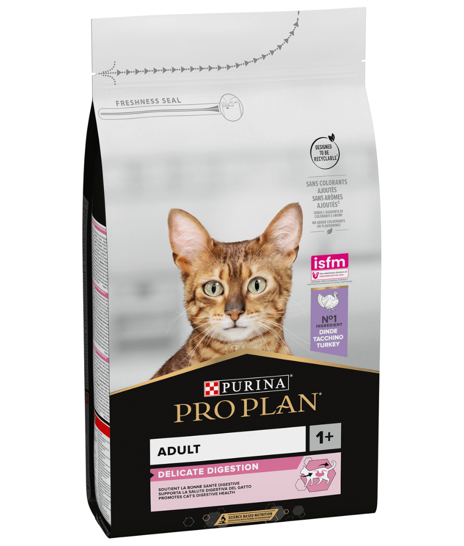 Purina - Pro Plan, Adult Delicate Digestion, Dry Cat Food with Turkey - 1.5kg - 3kg - 10kg