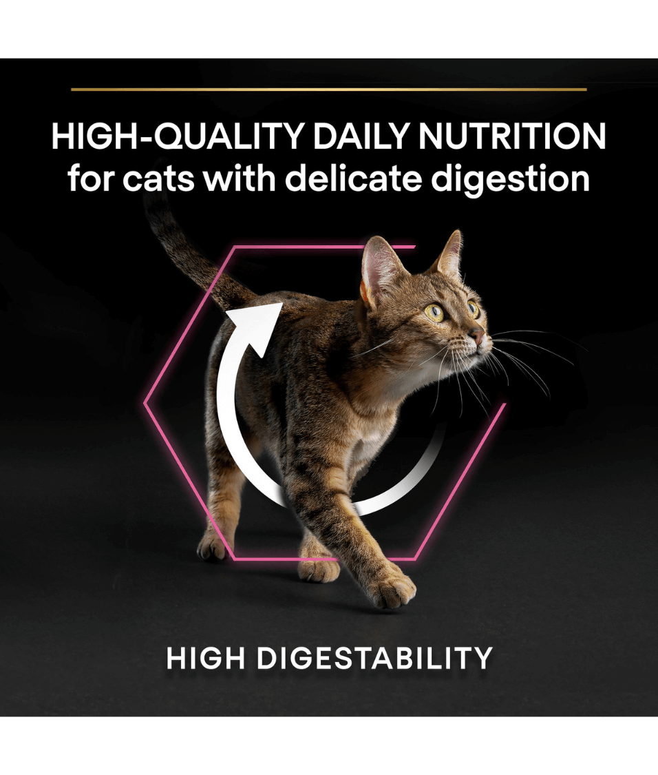Purina - Pro Plan, Adult Delicate Digestion, Dry Cat Food with Turkey - 1.5kg - 3kg - 10kg