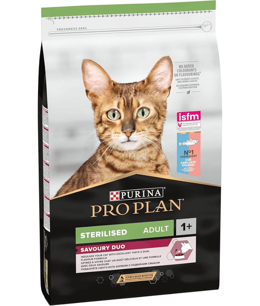 Purina - Pro Plan, Sterilised Adult 1+ Savoury Duo - Rich in Cod With Trout 3kg