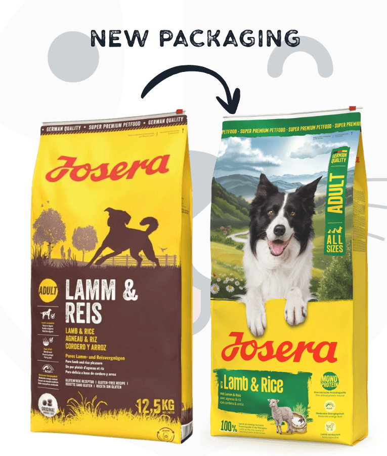 Josera - Lamb & Rice, Gluten-Free Monoprotein with Lamb, Low-Fat Sensitive Stomach Dry Dog Food for Adult All Breed Sizes - 900 g -12.5kg