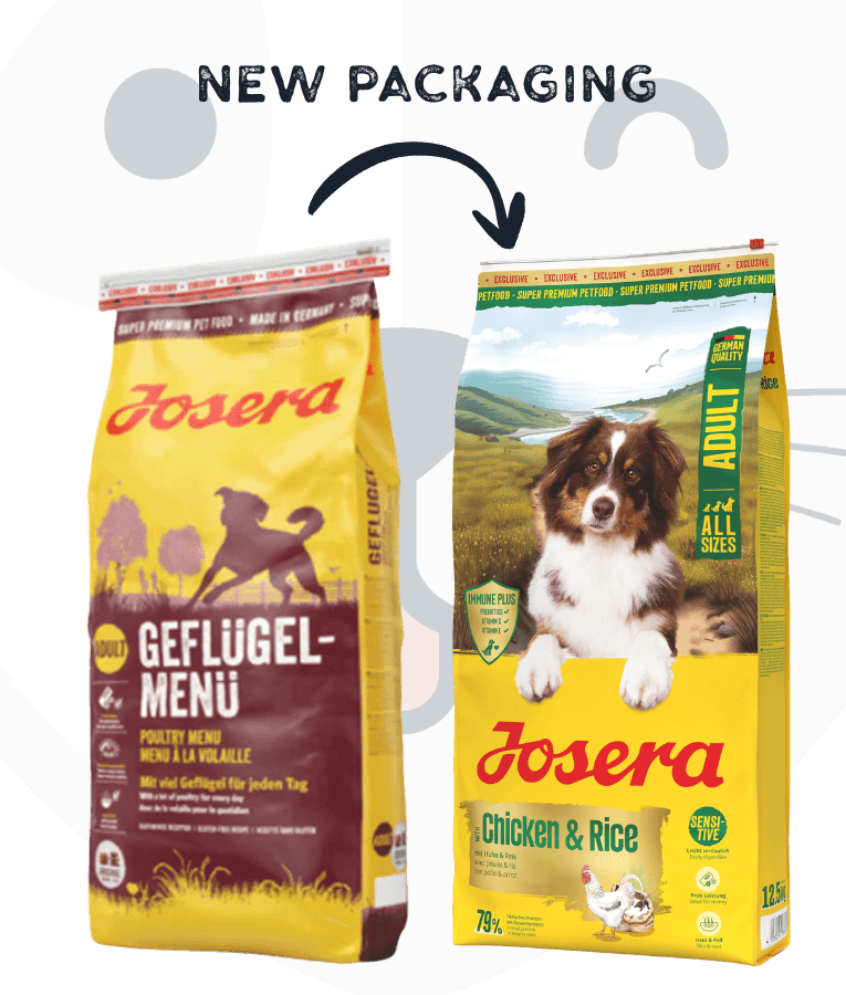Josera - Poultry, Chicken & Rice, Gluten-Free with Immune Plus & Yeast Cell Walls, Sensitive Stomach Dry Dog Food for Adult All Breed Sizes - 900 g -12.5kg