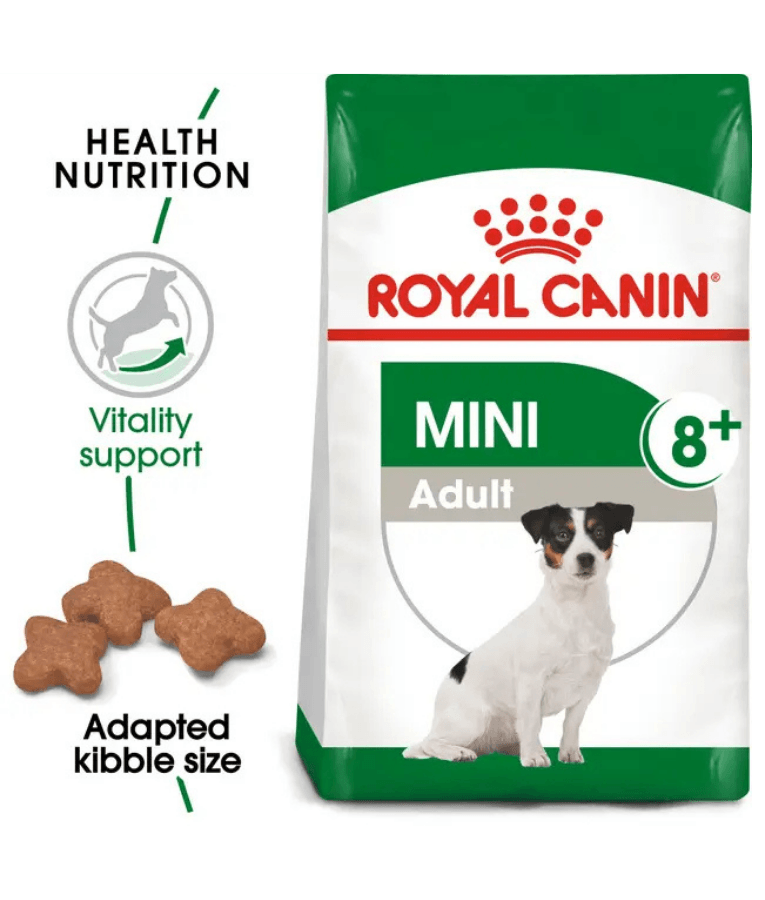 Royal Canin - Mini Adult 8+, Chicken, Senior Mini Breed Dry Dog Food - 2 kg