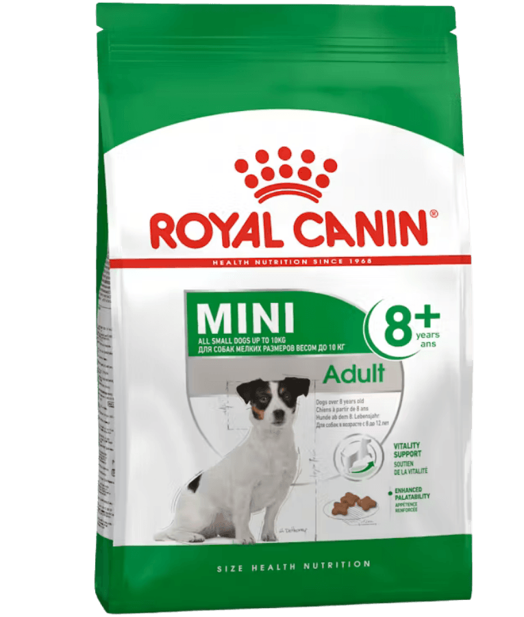 Royal Canin - Mini Adult 8+, Chicken, Senior Mini Breed Dry Dog Food - 2 kg