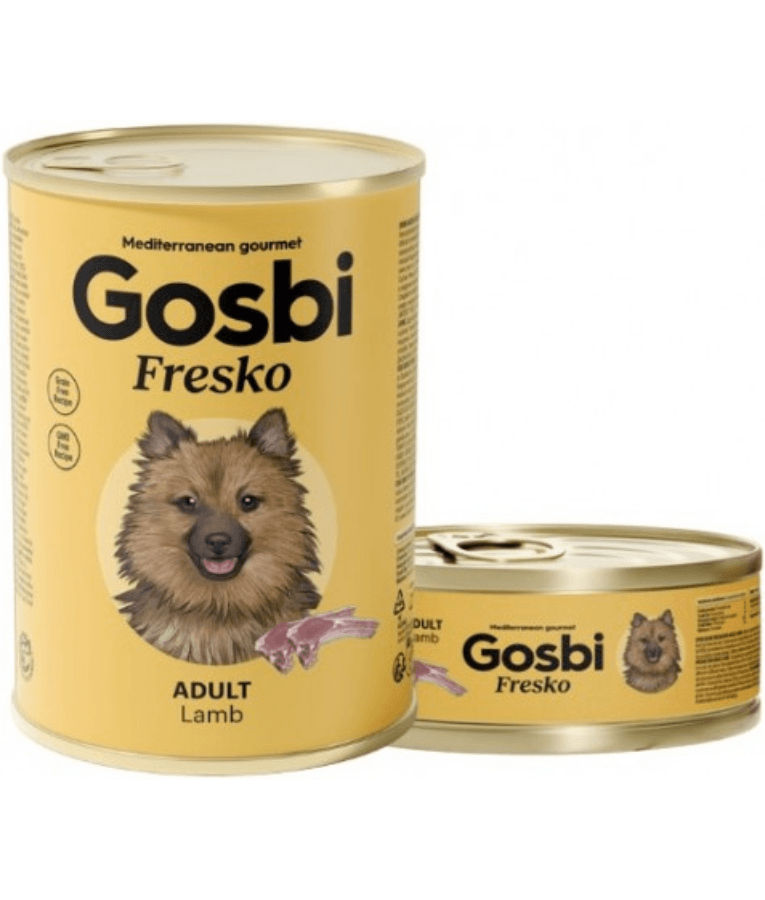 Gosbi - Plaisirs, Grain-Free Lamb Adult Complementary Wet Dog Food – Monoprotien Hypoallergenic For Sensitive Digestion 185g-400g
