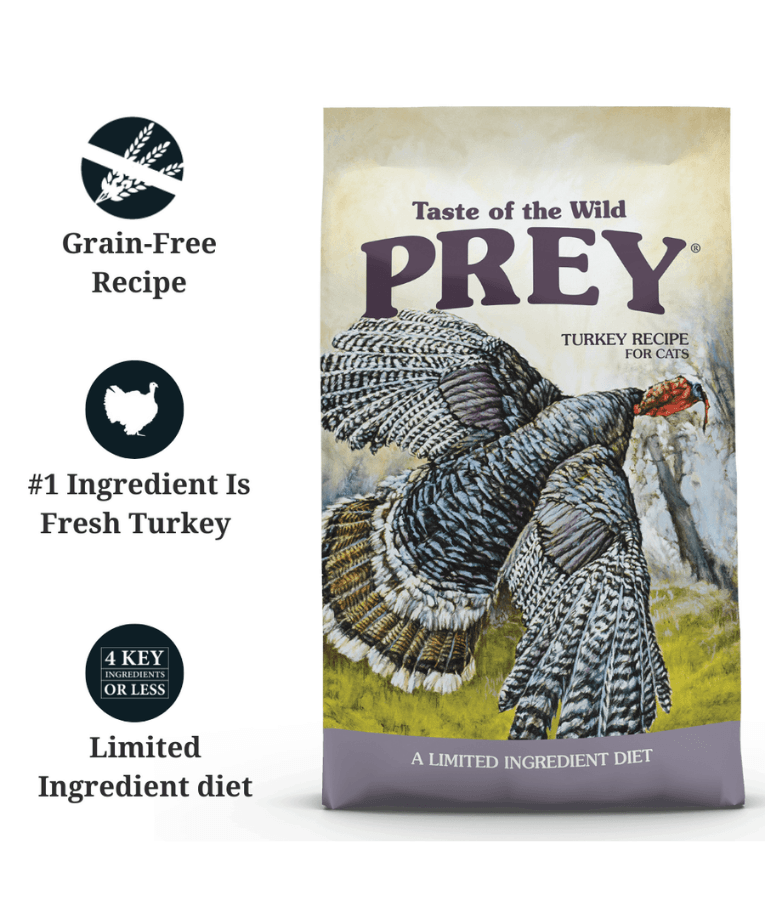 Taste of the Wild - Prey Turkey Formula, Grain-Free, Limited Ingredient, Junior & Adult Cat Dry Food - 2.72kg