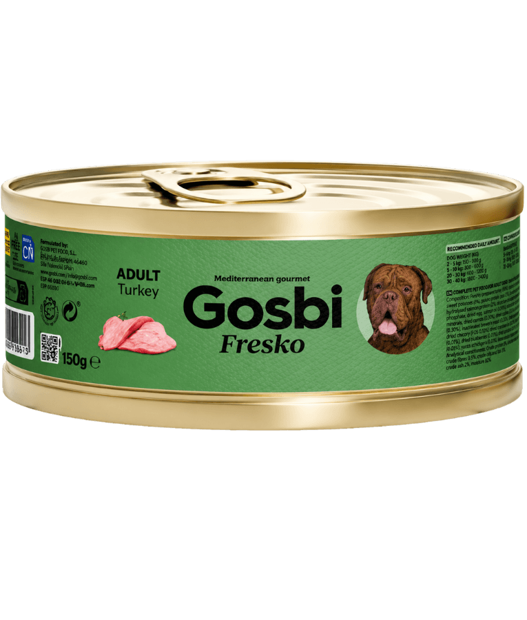 Gosbi - Fresko Grain-Free Turkey Adult Complementary Wet Dog Food - Joint Protection 150g-400g