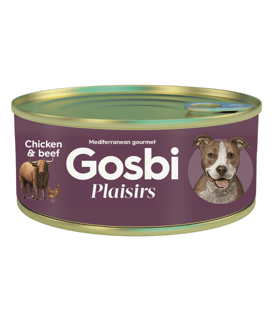 Gosbi - Plaisirs, Grain-Free Chicken & Beef Adult Complementary Wet Dog Food - 150 g