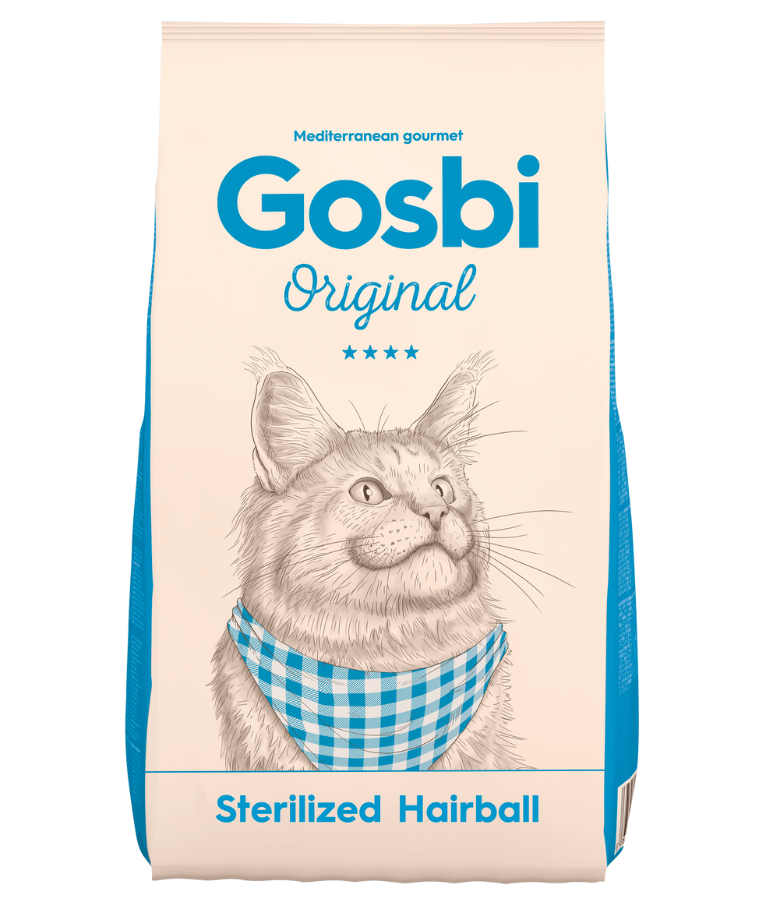 Gosbi - Original, Chicken and Rice Adult Dry Cat Food – Sterilized, Hairball Control 1kg-3kg-7kg