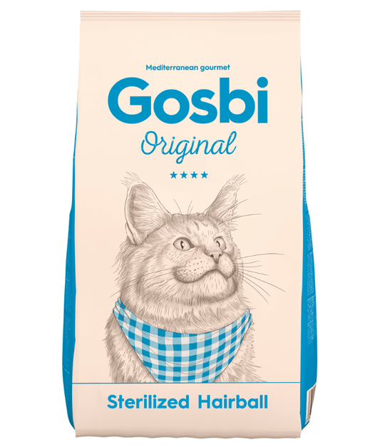 Gosbi - Original, Chicken and Rice Adult Dry Cat Food – Sterilized, Hairball Control 1kg-3kg-7kg