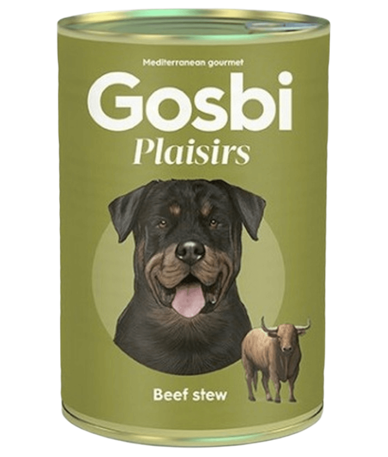 Gosbi - Plaisirs, Grain Free Beef Stew Adult Complementary Wet Dog Food - Hypoallergenic, Monoprotein, Weight Control 170g-370g