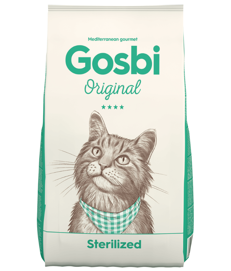 Gosbi - Original, Chicken, Salmon, and Tuna Adult Dry Cat Food – Sterilized, Hair and Skin Support 1kg-3kg-7kg