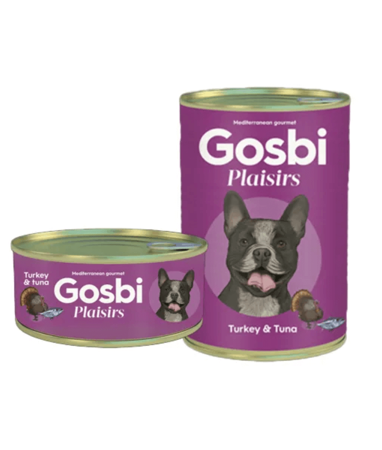 Gosbi - Plaisirs, Grain-Free Turkey & Tuna Adult Complementary Wet Dog Food, Weight Control 150g-400g