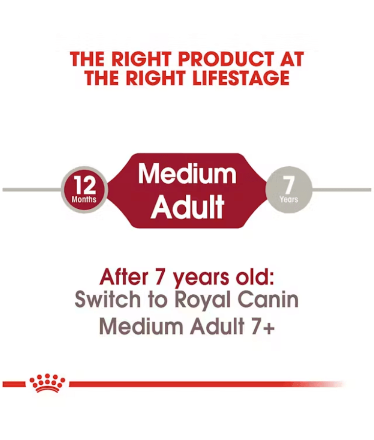 Royal Canin - Medium Adult Dry Dog Food 4kg - 15kg