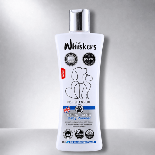 Whiskers Pet Shampoo – Baby Powder for Dogs & Cats