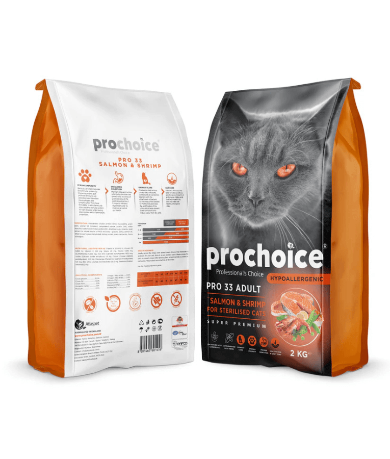 Prochoice - Pro 33 Salmon & Shrimp Sterilized 2kg-15kg