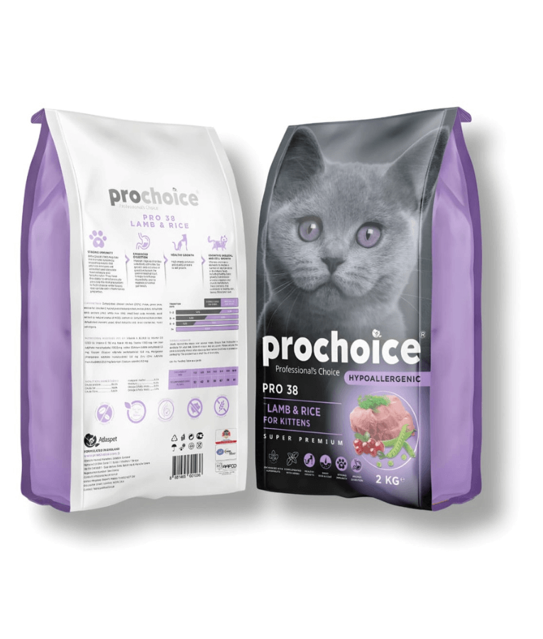 Prochoice - Pro 38 Lamb & Rice For Kittens 2kg
