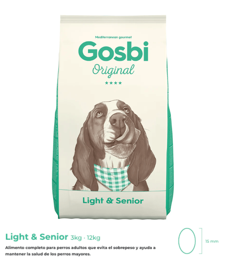 Gosbi - Original, Chicken Light & Senior Dry Dog Food For All Breeds 3kg-12kg