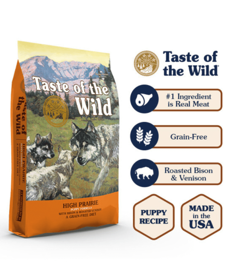 Taste of The Wild - High Prairie Puppy- Roasted Bison & Roasted Venison 2kg - 12.2kg