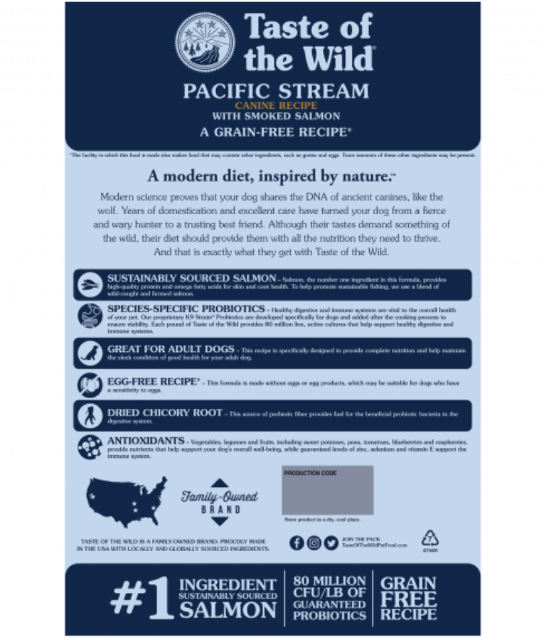 Taste of The Wild - Pacific Stream Adult- Smoked Salmon 2kg - 12.2kg