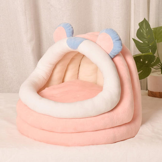 Panda Ears Hooded Cave Bed