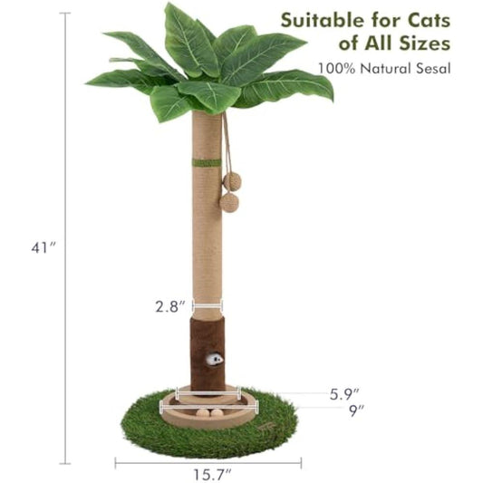 Palm Tree Sisal Scratching Post — 41"