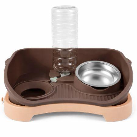 Double Bowl Diner with Water Bottle Dispenser