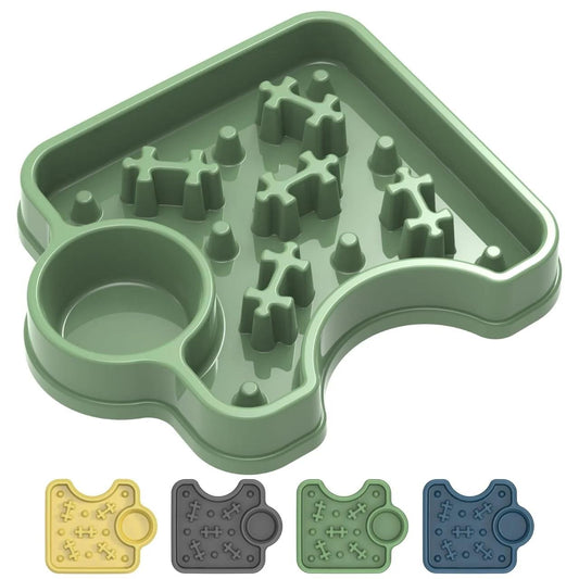 Slow-Feed Bowl with Water Bowl Combo