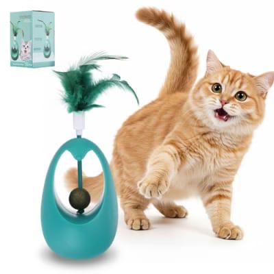 Interactive Feather Wand Cat Toy