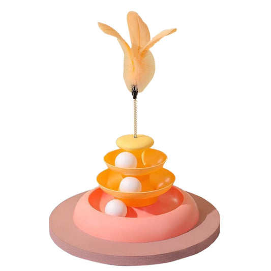 Three-Tier Treat & Feather Wobble Tower