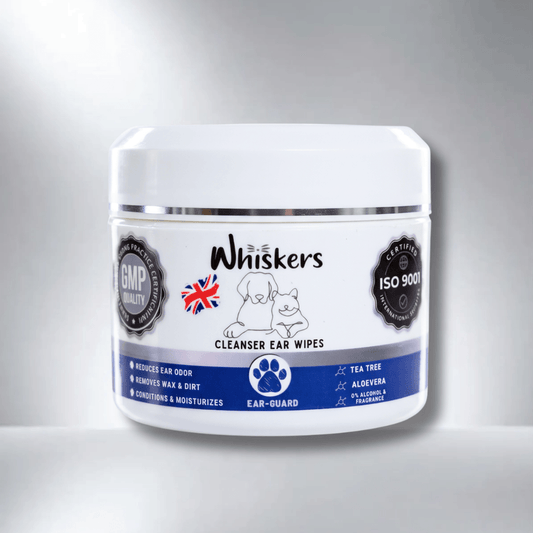 Whiskers Ear Cleanser Wipes for Dogs & Cats