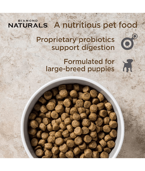Diamond Naturals - Large Breed Puppy Dry Dog Food, With Lamb - 15kg