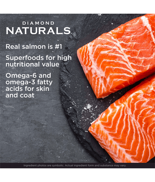 Diamond Naturals - Skin & Coat, For Medium and Large Breeds, All Life Stages Dry Dog Food,  With Salmon - 2Kg, 13.6Kg